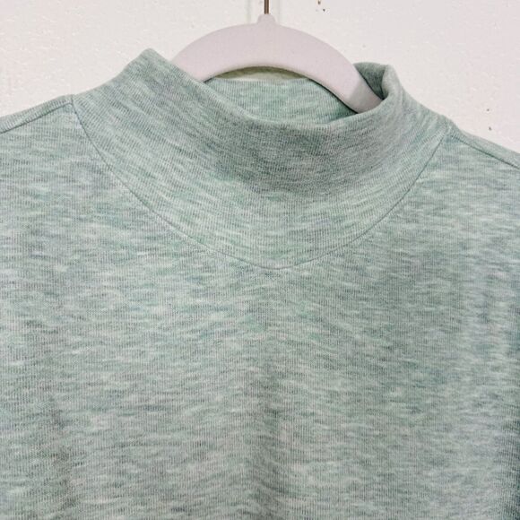 Johnny Was Calme Sweater Women Extra Large Puff Sleeve Cozy Sweatshirt Green XL - Picture 6 of 14